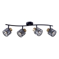 Virsmontējama griestu lampa ZAHARA 4xE27/10W/230V, melna