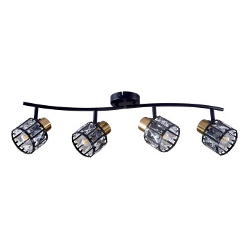 Virsmontējama griestu lampa ZAHARA 4xE27/10W/230V, melna