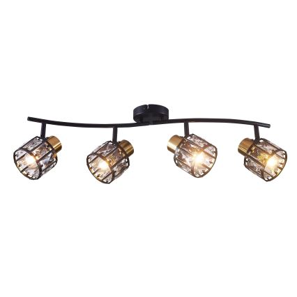 Virsmontējama griestu lampa ZAHARA 4xE27/10W/230V, melna