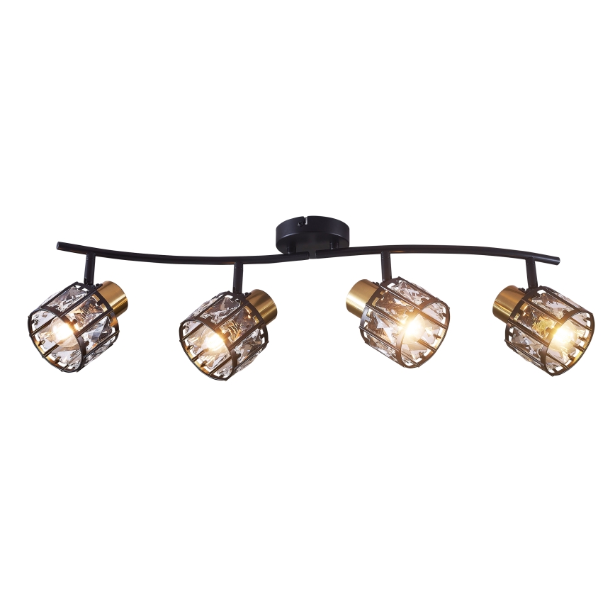 Virsmontējama griestu lampa ZAHARA 4xE27/10W/230V, melna