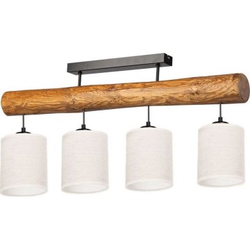 Virsmontējamā griestu lustra TRENO 4xE27/25W/230V priede