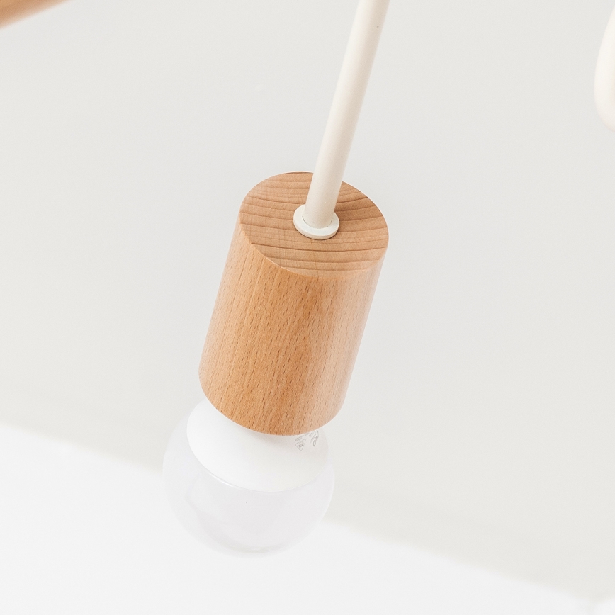 Virsmontējamā lustra OXFORD 5xE27/15W/230V priede/krēmkrāsa