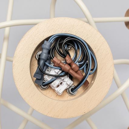 Virsmontējamā lustra OXFORD 5xE27/15W/230V priede/krēmkrāsa