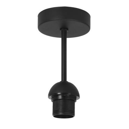 Virsmontējamais griestu lustrs SARTA 1xE27/60W/230V Ø 45 cm melns/džuta