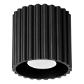 Virsmontējams prožektors AURA 1xGU10/10W/230V, diam. 10 cm, melns