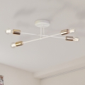 Virsmontēta griestu lampa CAMBRIDGE 4xE27/15W/230V misiņš/balta