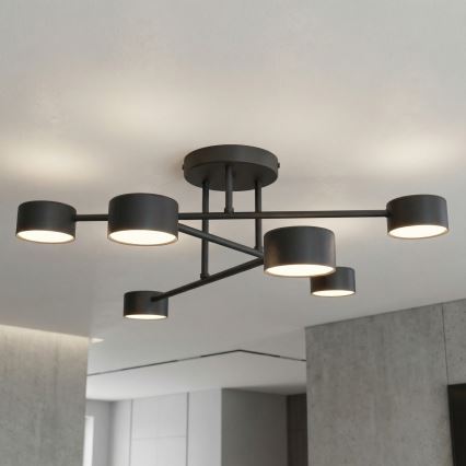 Virsmontēta griestu lampa HALO 6xGX53/10W/230V, melna