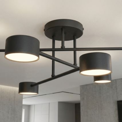 Virsmontēta griestu lampa HALO 6xGX53/10W/230V, melna