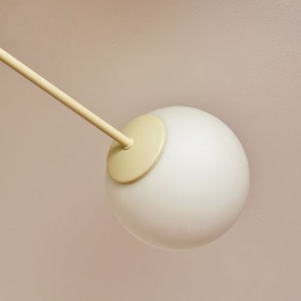 Virsmontēta griestu lampa MOON 4xE27/15W/230V, krēmkrāsas