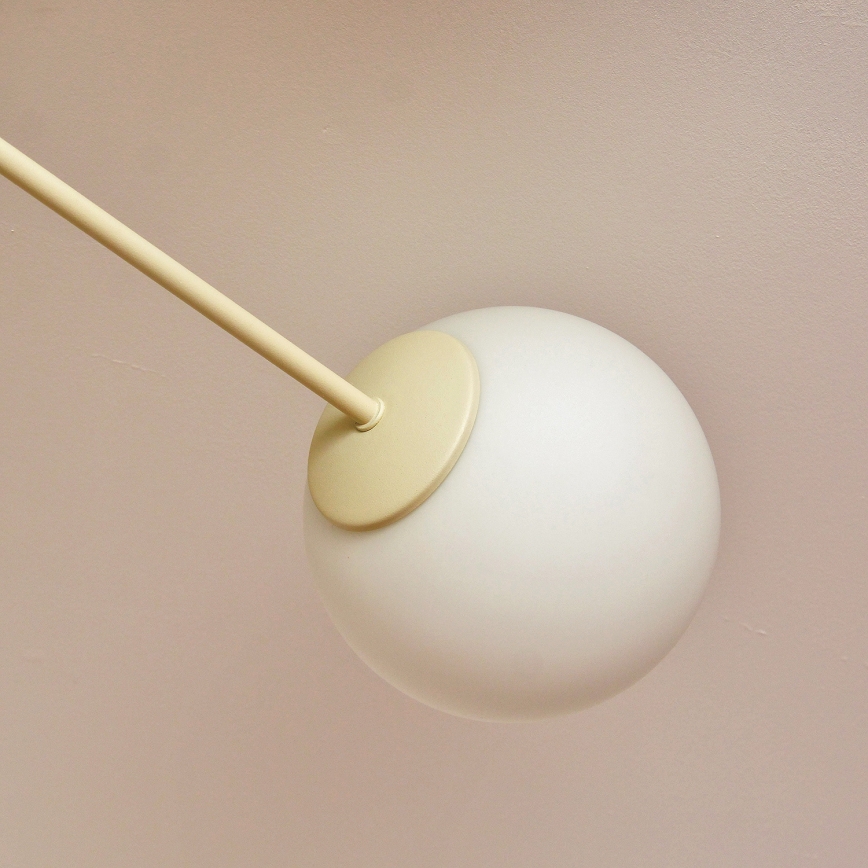 Virsmontēta griestu lampa MOON 4xE27/15W/230V, krēmkrāsas