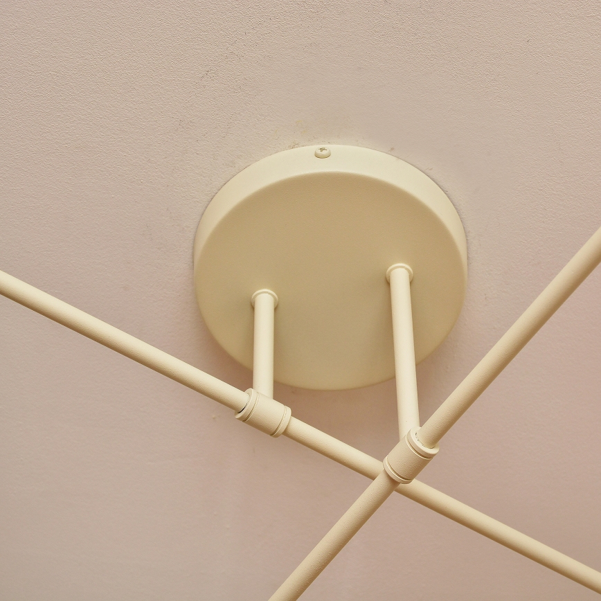 Virsmontēta griestu lampa MOON 4xE27/15W/230V, krēmkrāsas