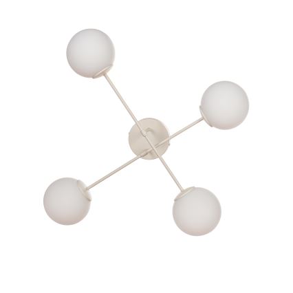 Virsmontēta griestu lampa MOON 4xE27/15W/230V, krēmkrāsas