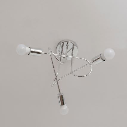 Virsmontēta griestu lustra OXFORD 3xE27/15W/230V spīdīga hroma apdare