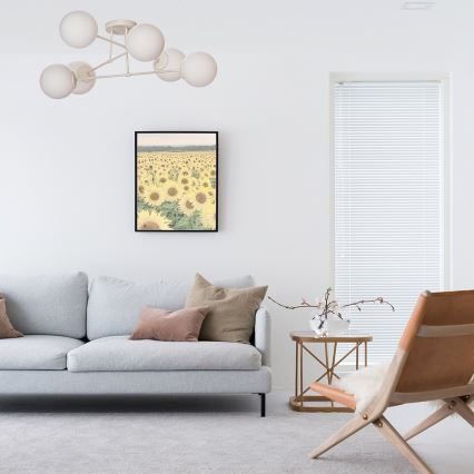 Virspusēji montēta griestu lampa MOON 6xE27/15W/230V krēmkrāsā