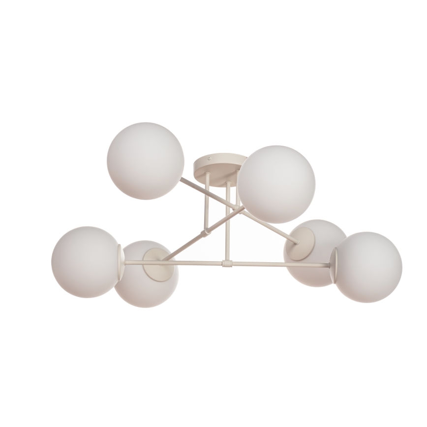 Virspusēji montēta griestu lampa MOON 6xE27/15W/230V krēmkrāsā