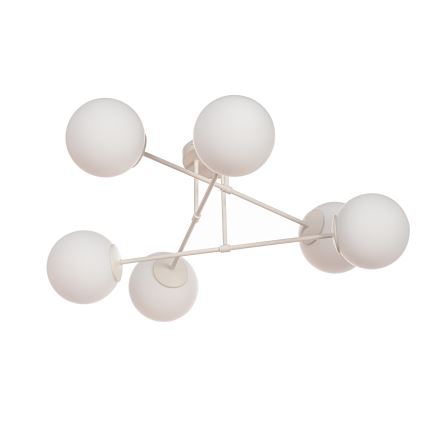 Virspusēji montēta griestu lampa MOON 6xE27/15W/230V krēmkrāsā