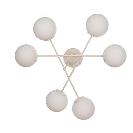 Virspusēji montēta griestu lampa MOON 6xE27/15W/230V krēmkrāsā