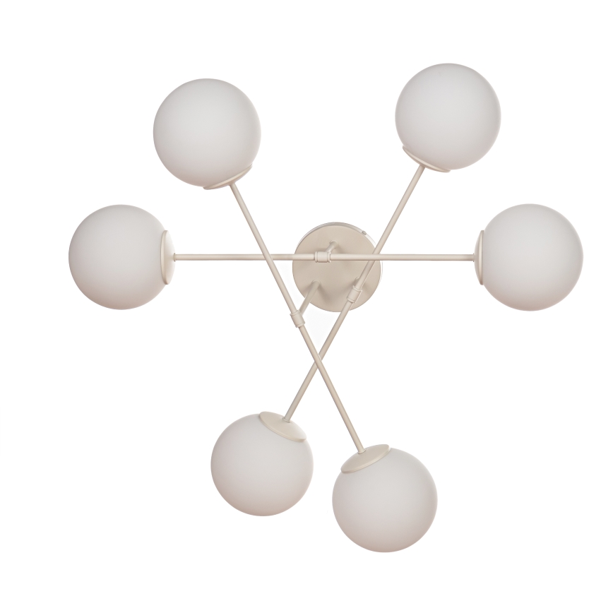 Virspusēji montēta griestu lampa MOON 6xE27/15W/230V krēmkrāsā