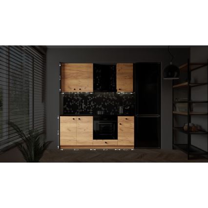 Virtuves iekārta CLAIRE, 180 cm, ozols Craft