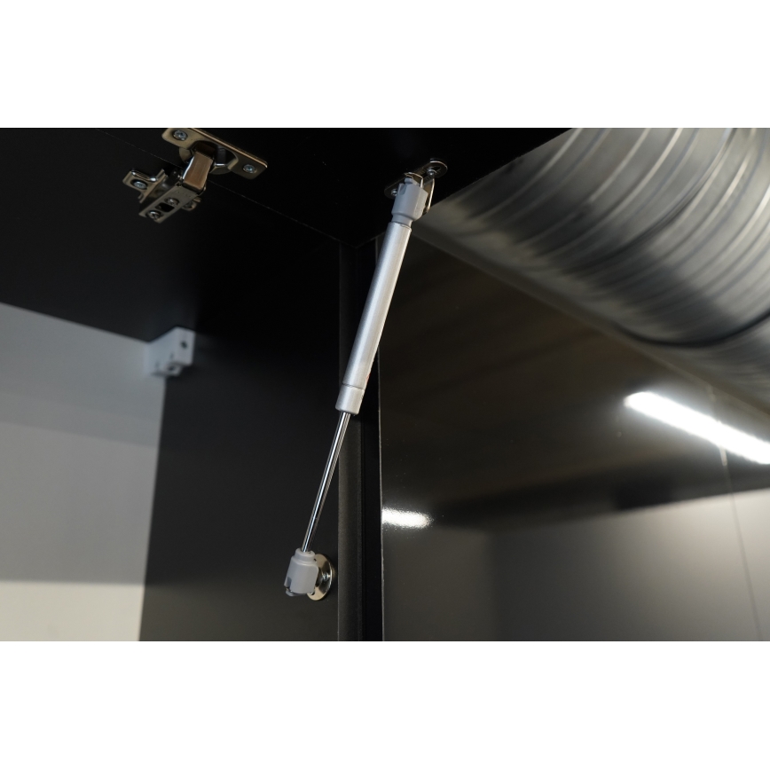 Virtuves iekārta MARINA 240 cm ozols craft/spīdīgi melna