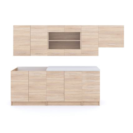 Virtuves iekārta MARISA 260 cm Sonoma ozols