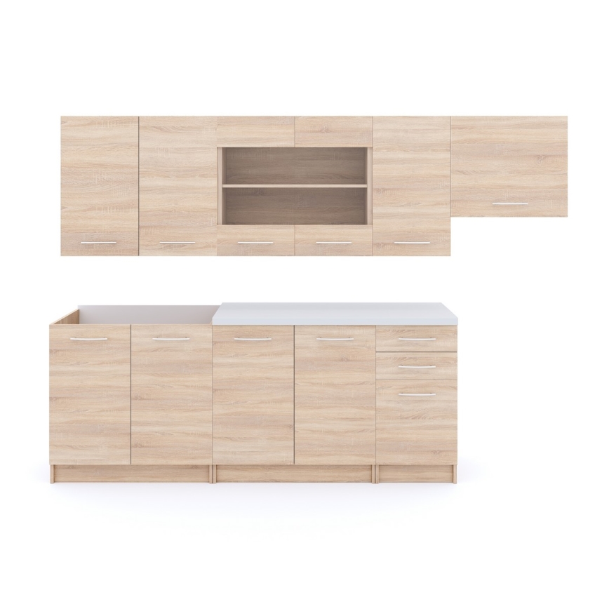 Virtuves iekārta MARISA 260 cm Sonoma ozols