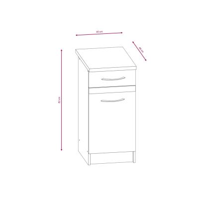 Virtuves iekārta VALERIA 180 cm brūna / Sonoma ozols