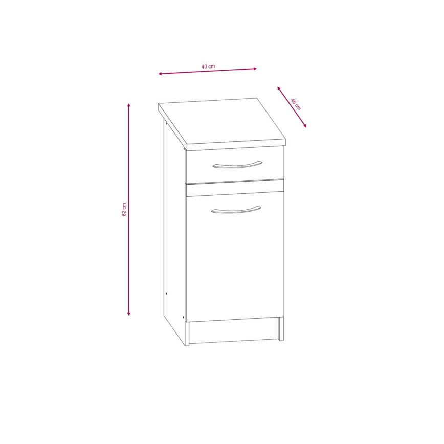 Virtuves iekārta VALERIA 180 cm brūna / Sonoma ozols