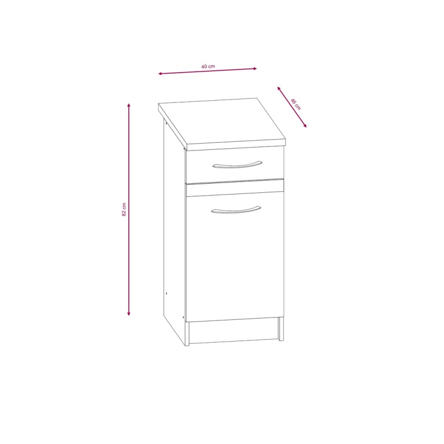 Virtuves iekārta VALERIA 180 cm sonoma ozols/brūna