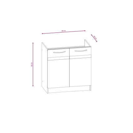 Virtuves iekārta VALERIA 240 cm brūna/sonoma ozols