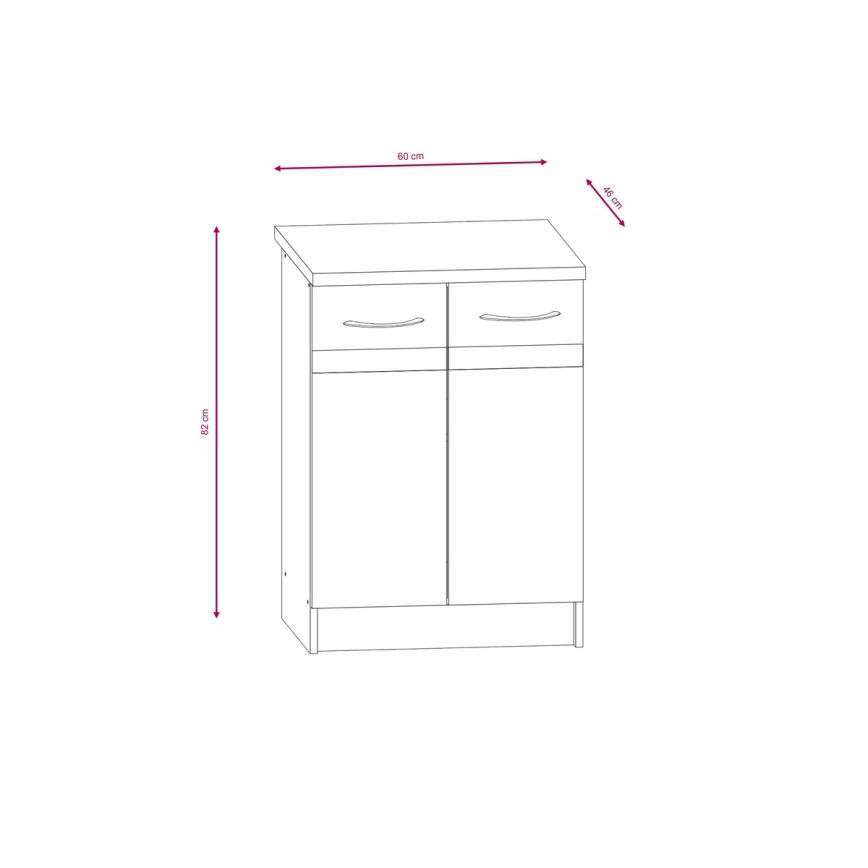 Virtuves iekārta VALERIA 240 cm brūna/sonoma ozols