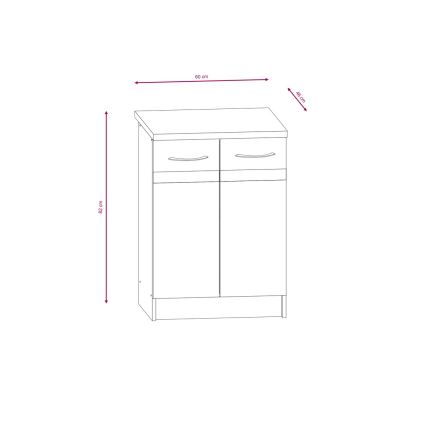 Virtuves iekārta VALERIA 240 cm sonoma ozols/brūna