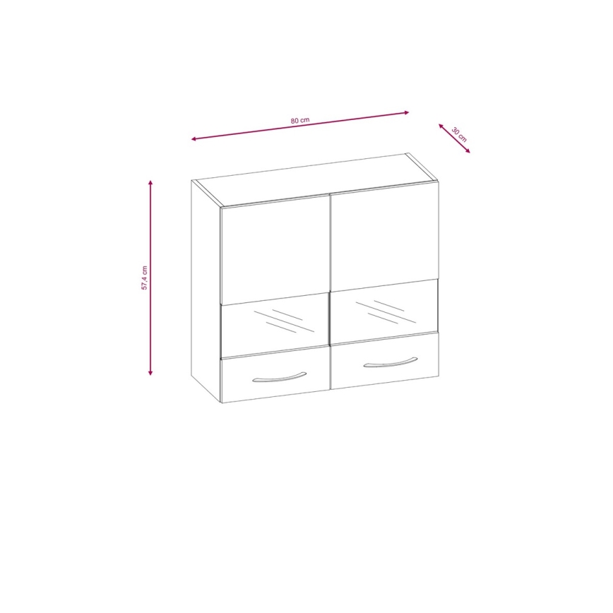 Virtuves komplekts VALERIA 240 cm, sonomas ozols/brūns