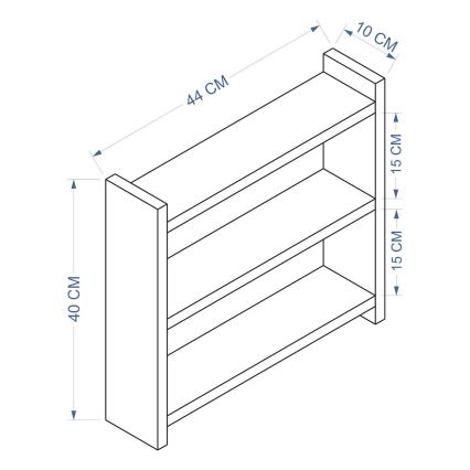 Virtuves plaukts COSMIC 44x10 cm balta