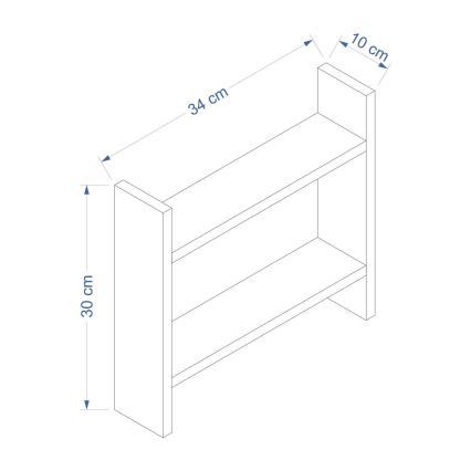 Virtuves plaukts DENVER 30x34 cm balta