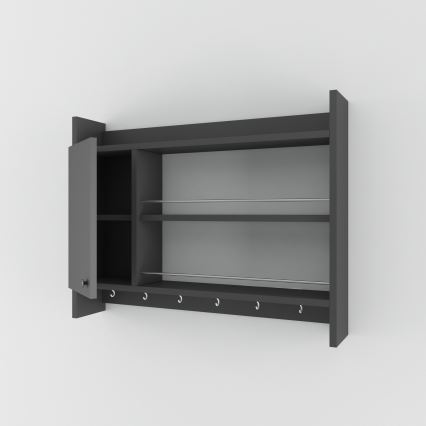 Virtuves sienas plaukts KNERR 65x85 cm antracīta