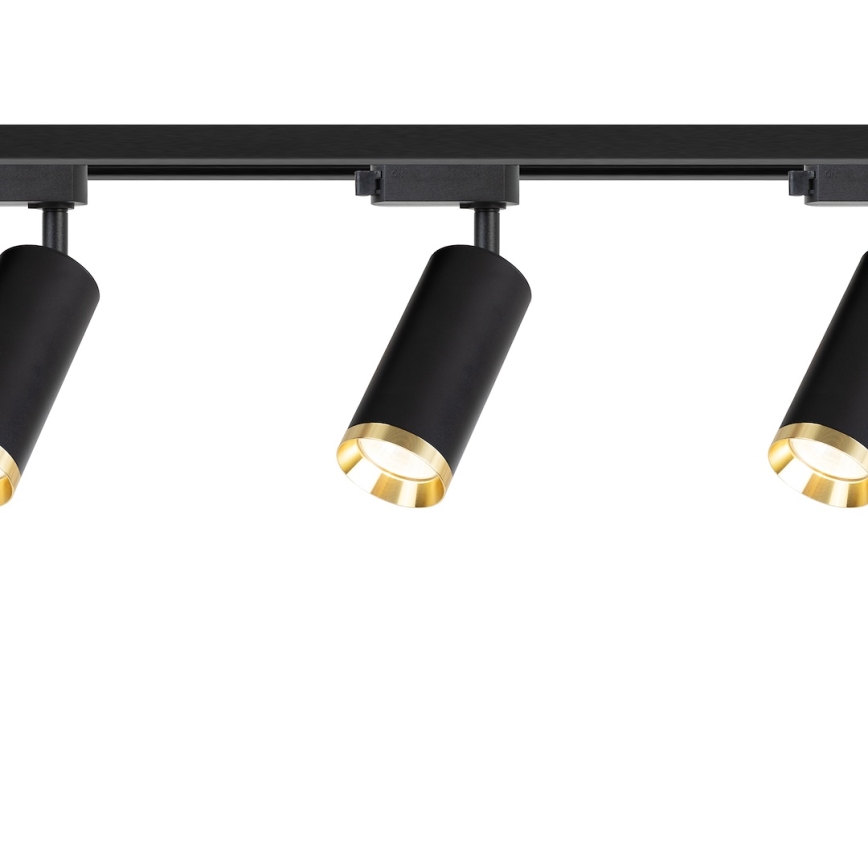 Virzāmais gaismeklis sliežu sistēmai MICA 3xGU10/10W/230V melns/zelts