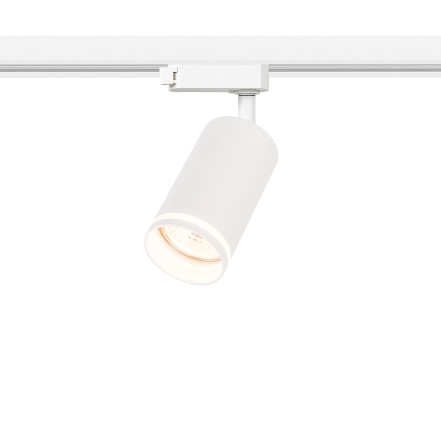 Virziena gaismeklis 1-fāzes sliežu sistēmai PIPE 1xGU10/10W/230V, balts