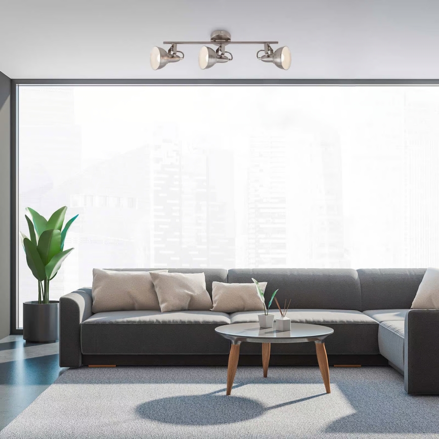 Virziena gaismeklis 3xE14/40W/230V matēts hroms