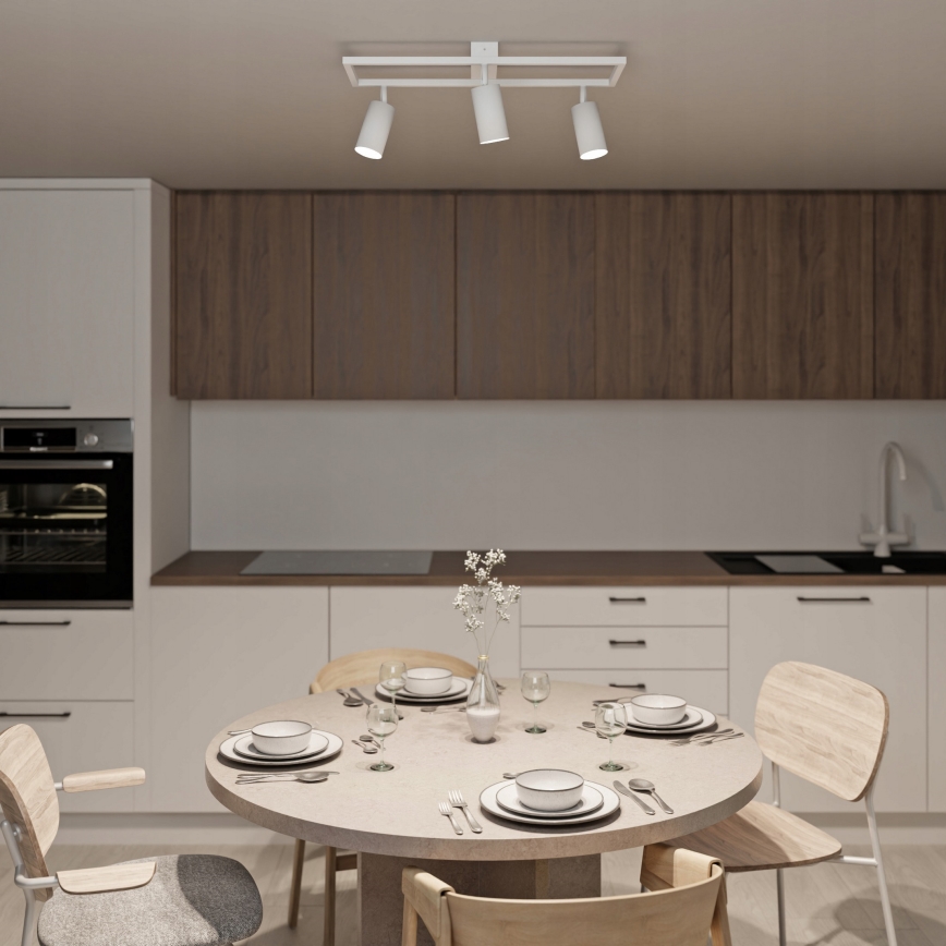 Virziena gaismeklis 3xGU10/30W/230V balts