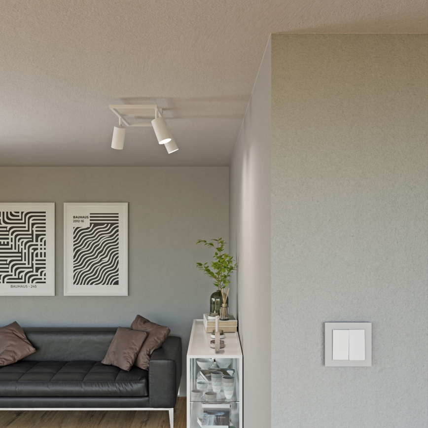 Virziena gaismeklis 3xGU10/30W/230V balts