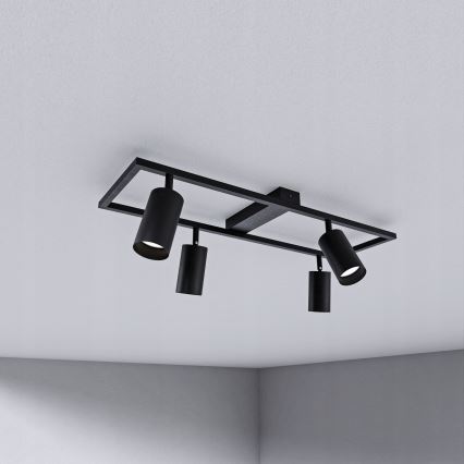 Virziena gaismeklis 4xGU10/30W/230V melns