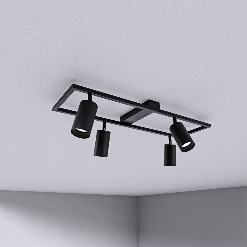 Virziena gaismeklis 4xGU10/30W/230V melns