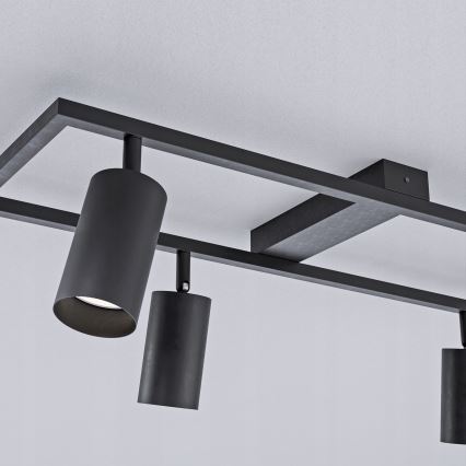 Virziena gaismeklis 4xGU10/30W/230V melns