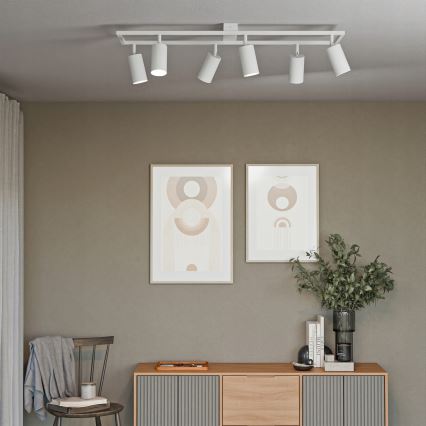 Virziena gaismeklis 6xGU10/30W/230V balts