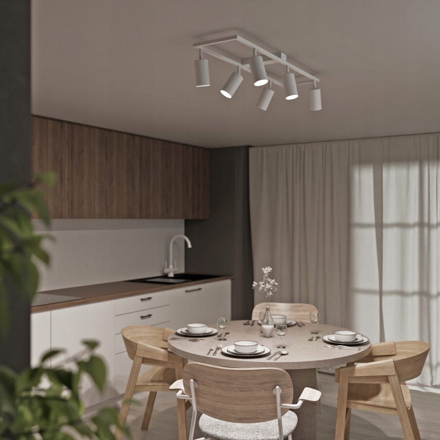 Virziena gaismeklis 6xGU10/30W/230V balts