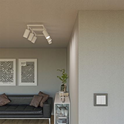 Virziena gaismeklis 6xGU10/30W/230V balts