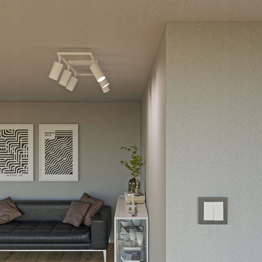 Virziena gaismeklis 6xGU10/30W/230V balts