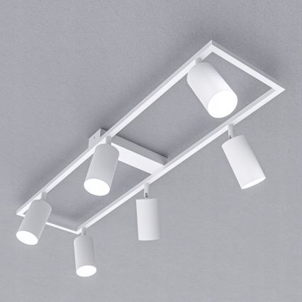 Virziena gaismeklis 6xGU10/30W/230V balts