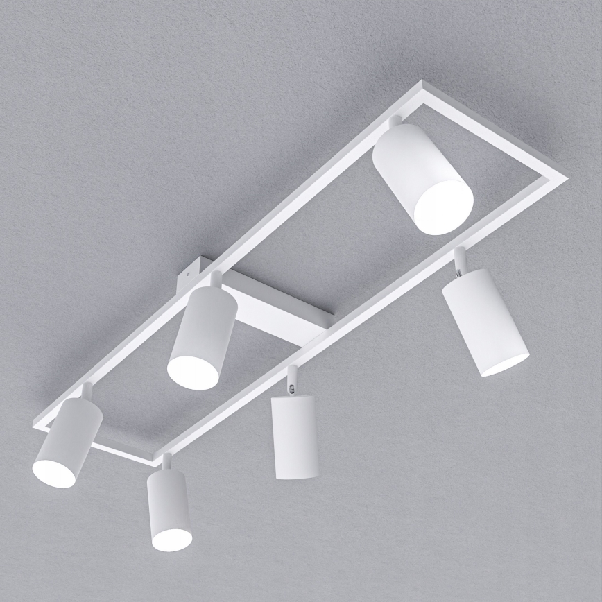 Virziena gaismeklis 6xGU10/30W/230V balts